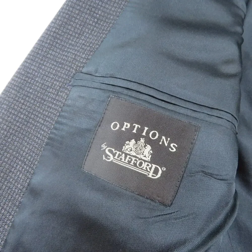 Options By Stafford Sports Coat Suit Jacket Blazer Mens 38 Charcoal Gray Color